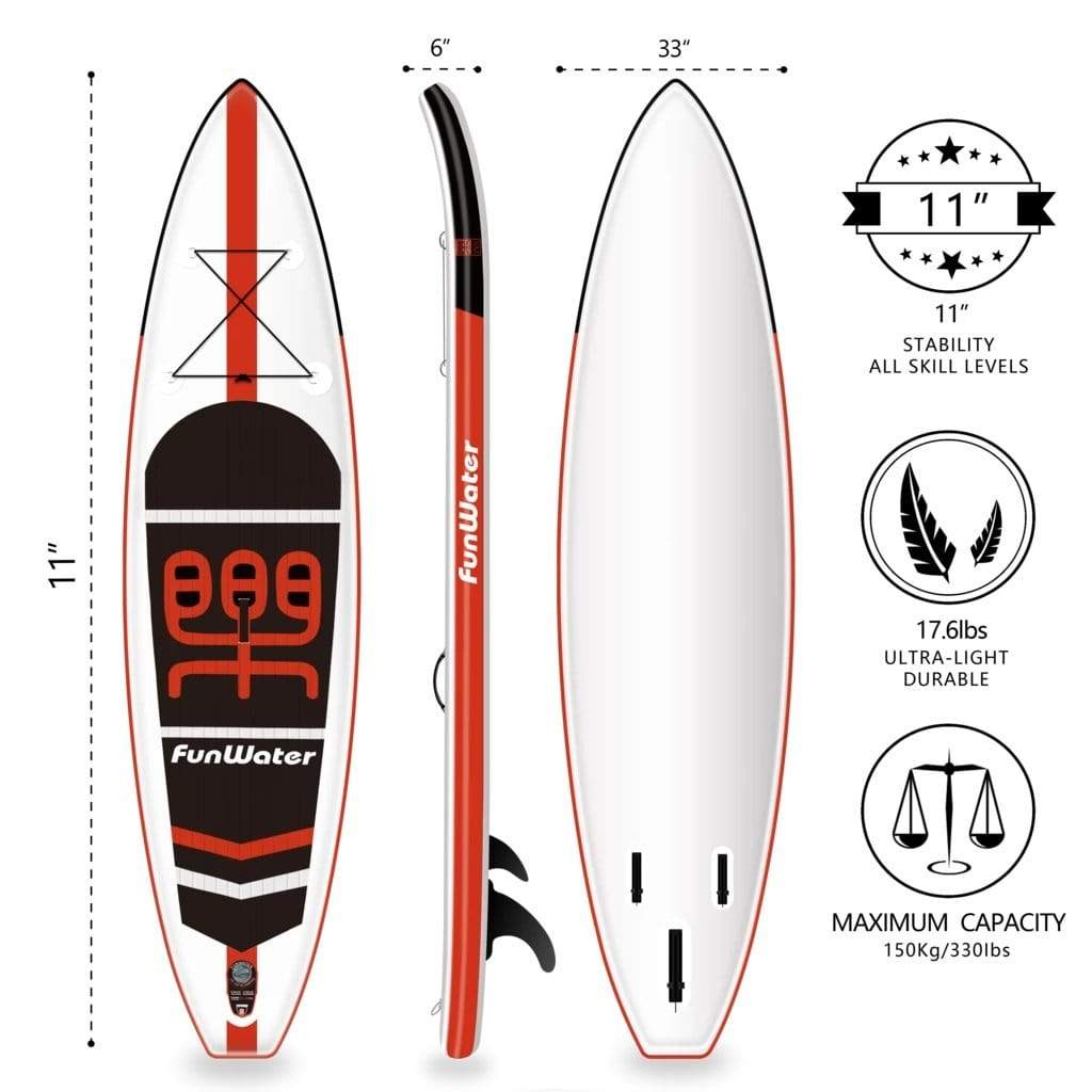 Funwater Cruise11' Inflatable Paddle Board SUP 7