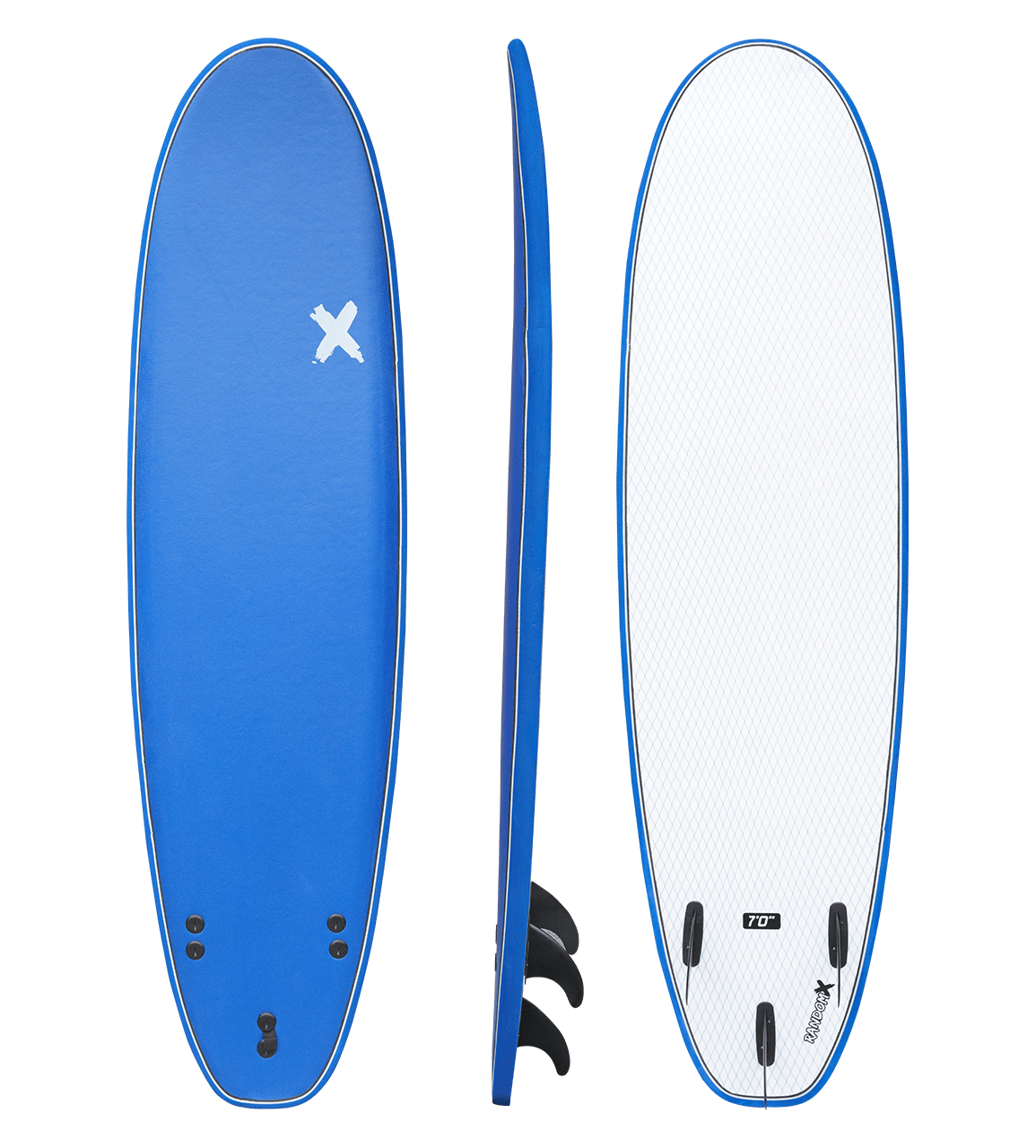 Random X Classic Foam Surfboard - 7' surf Coastline International Blue / No