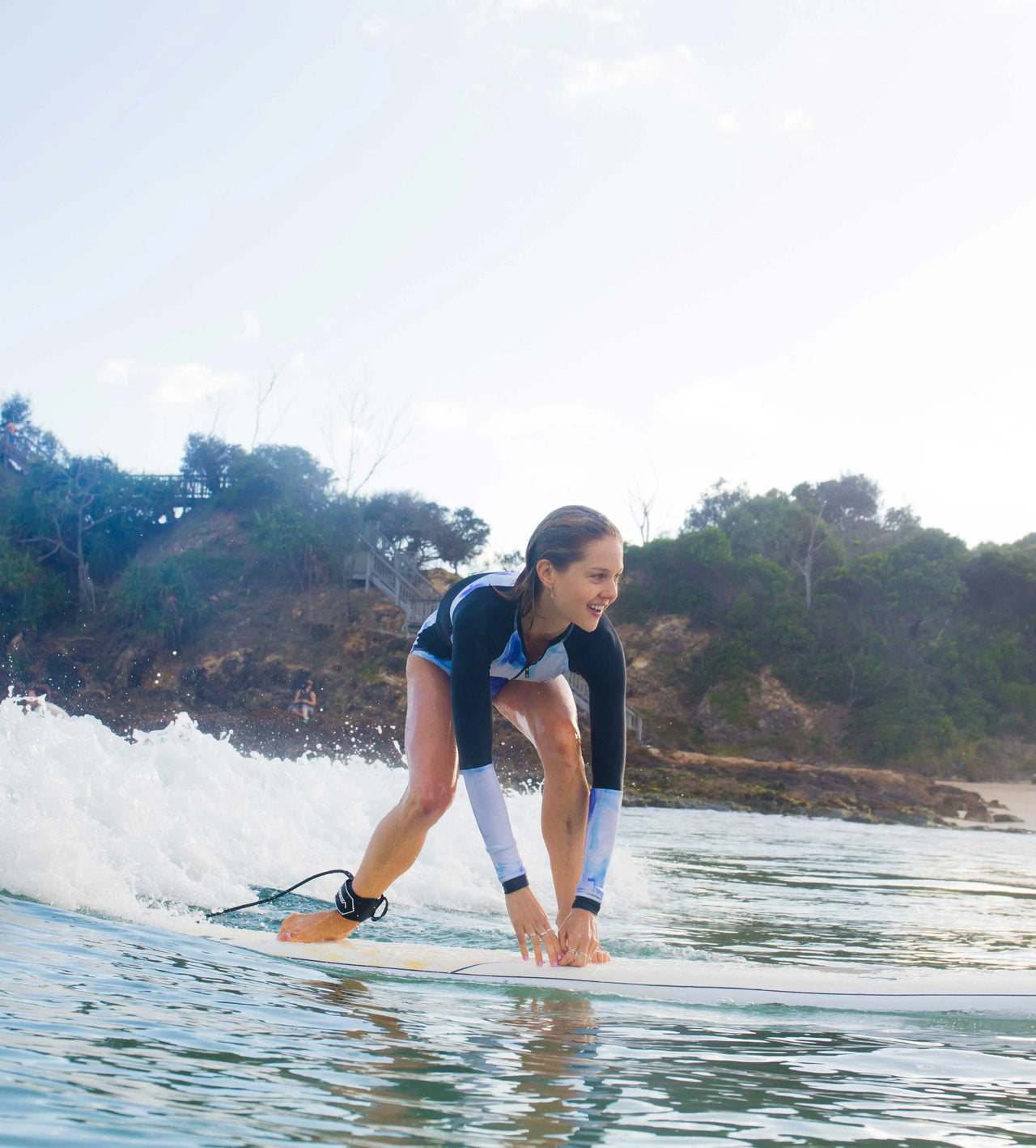 No Drama Wide Softboard with handle - Blue 7'0