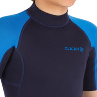 Thumbnail for Olaian Surf Shorty Kids Wetsuit - blue