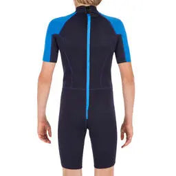 Olaian Surf Shorty Kids Wetsuit - blue