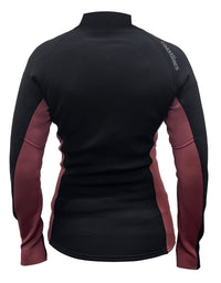 Thumbnail for Classic Womens 2mm Jacket - Maroon and Black - Good Wave Australia