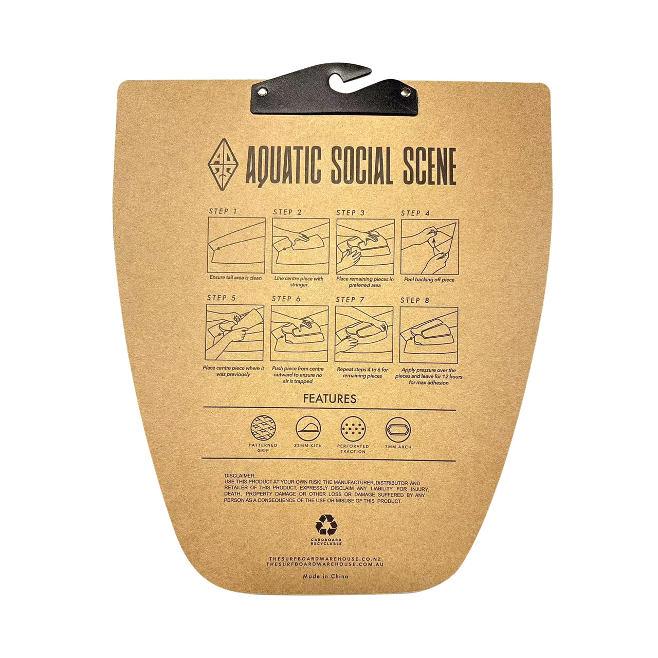 AQSS Tail Pad 3pc - Brown Marble - Good Wave Australia