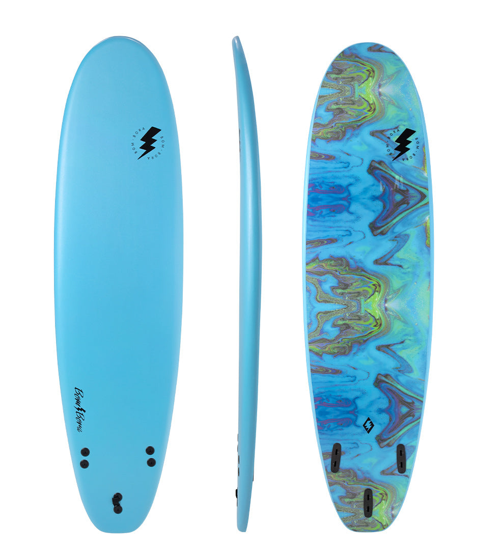 Bom Bora Softboard - Blue Swirl 7.0 - Good Wave Australia