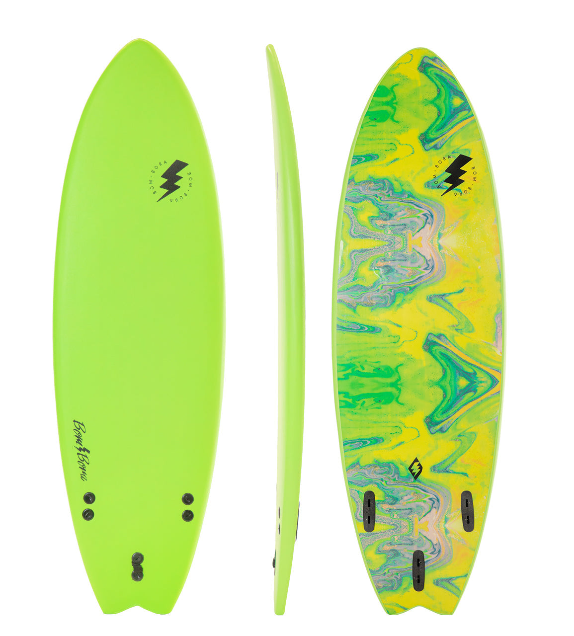 Bom Bora Softboard - Lime Swirl 6.0 - Shortboard (<6'11")
