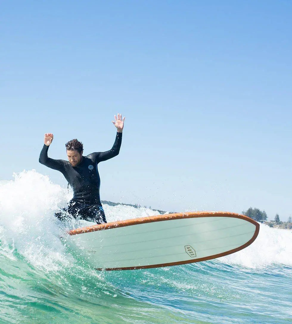 Bronze Whaler Longboard by Beau Young - Olive Surfboard