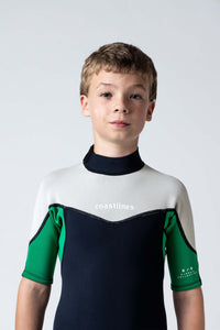 Thumbnail for Classic Youth 2/2 Back Zip Springsuit - Green