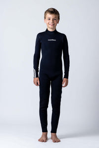 Thumbnail for Classic Youth 3/2 Back Zip Steamer - Black - Good Wave Australia