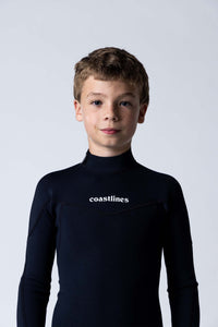 Thumbnail for Classic Youth 3/2 Back Zip Steamer - Black - Good Wave Australia