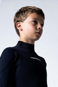 Thumbnail for Classic Youth 3/2 Back Zip Steamer - Black - Good Wave Australia
