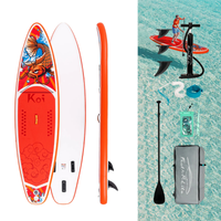 Thumbnail for Funwater Feath-R-Lite Koi 11' Inflatable Paddle Board SUP - Red