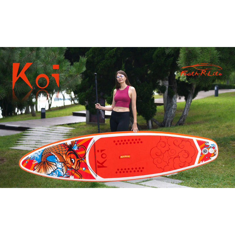 Funwater Feath-R-Lite Koi 11' Inflatable Paddle Board SUP Lifestyle Photo 2