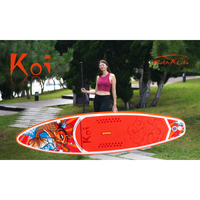 Thumbnail for Funwater Feath-R-Lite Koi 11' Inflatable Paddle Board SUP Lifestyle Photo 2