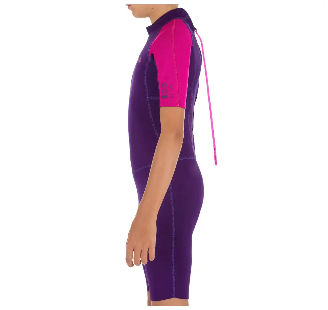 Olaian Surf Shorty Kids Wetsuit - pink