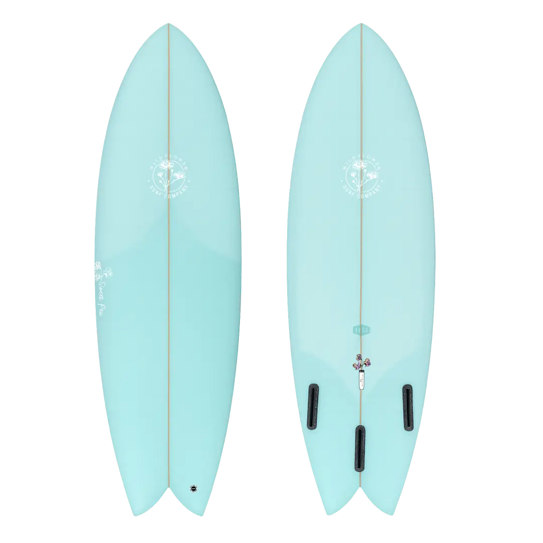 Wildflower Sweet Pea - Mint Surfboard