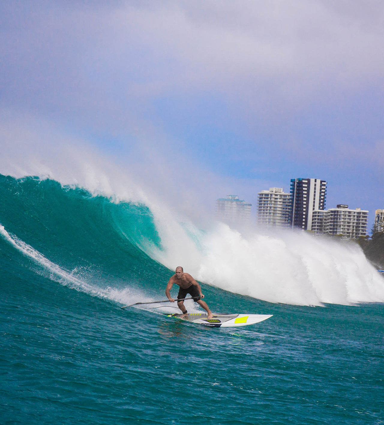 Waterborn SUP - Evoke Carbon - Neon Yellow - Good Wave Australia