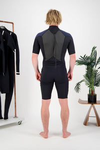 Thumbnail for Classic Mens 2mm Backzip Springsuit - Navy
