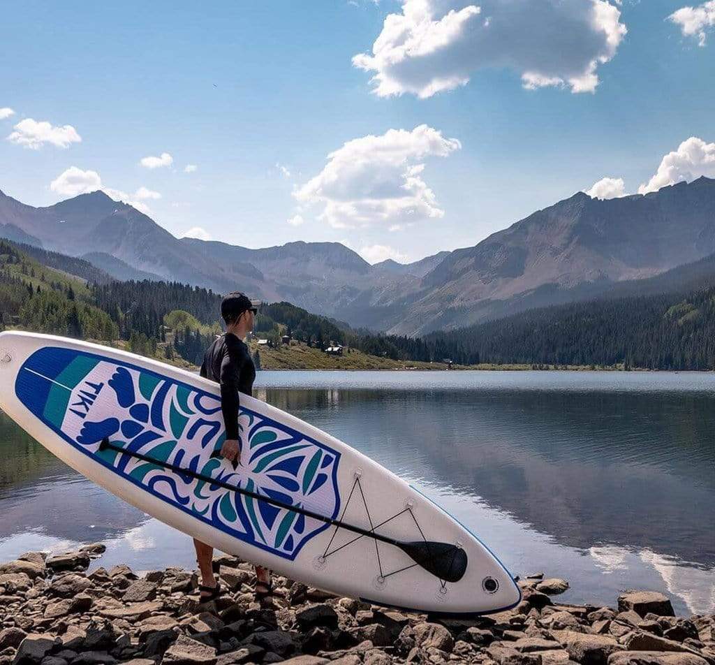 Funwater Tiki Inflatable Paddle Board SUP lake