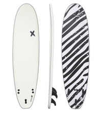 Thumbnail for Random X Classic Foam Surfboard - 7' surf Coastline International White/Zebra / No
