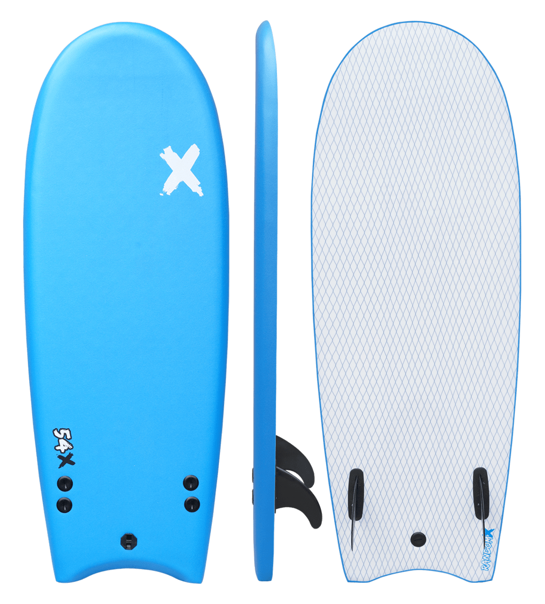Random X Twin Foam Surfboard 54" surf Coastline International Blue