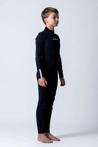 Thumbnail for Classic Youth 3/2 Back Zip Steamer - Black - Good Wave Australia